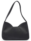 1998 Black Satin Hobo Shoulder Bag