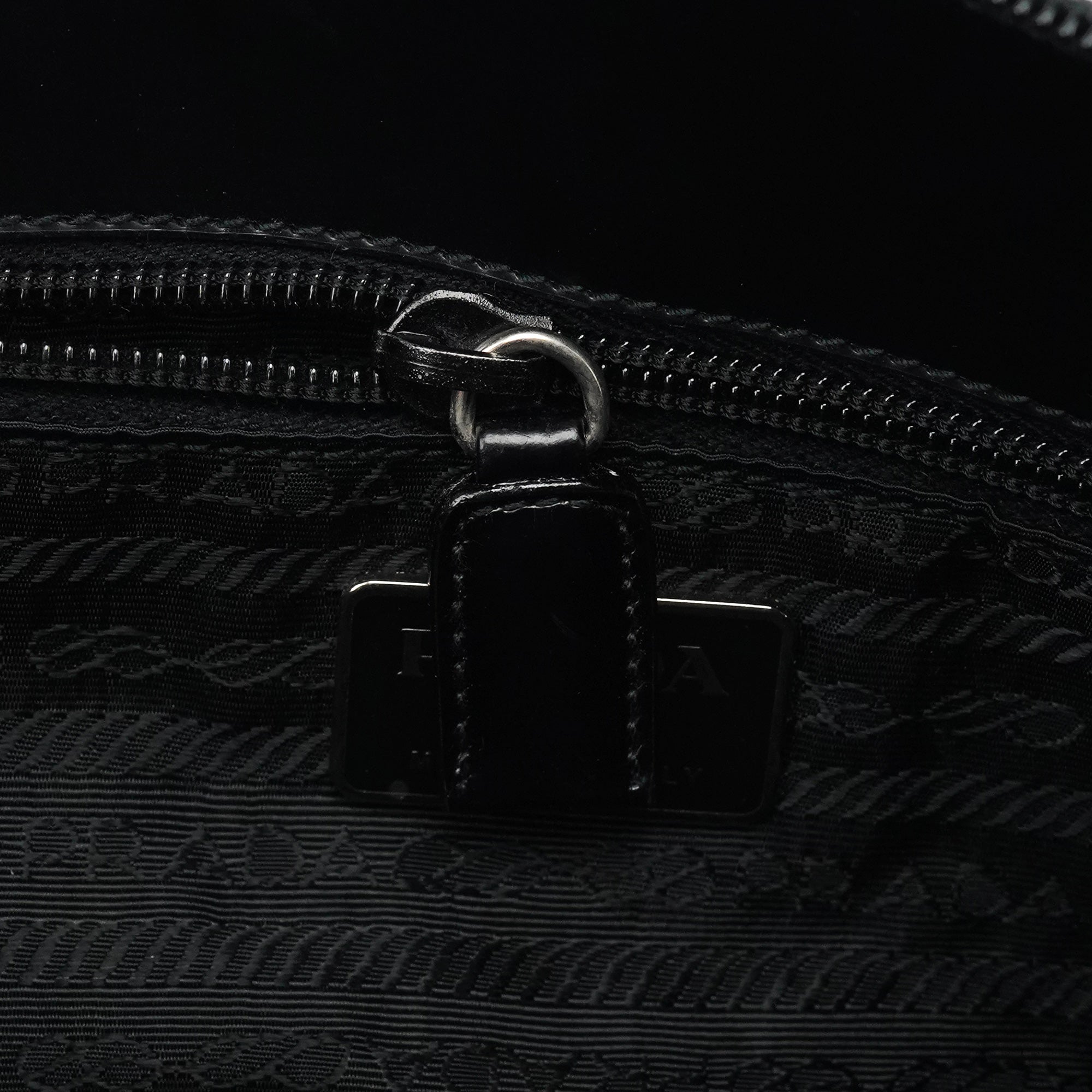 1998 Black Spazzolato Plastic Handle Tote Bag