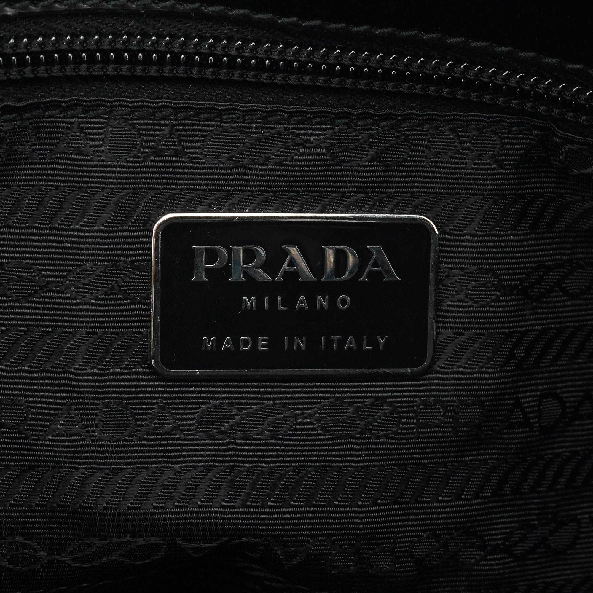 1998 Black Spazzolato Plastic Handle Tote Bag