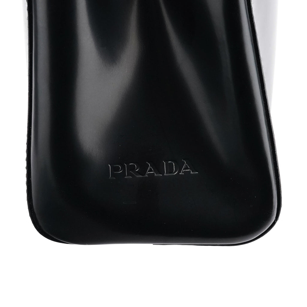 1998 Black Spazzolato Plastic Handle Tote Bag