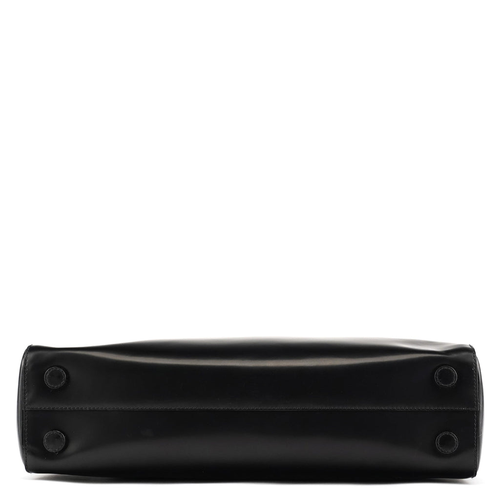 1998 Black Spazzolato Plastic Handle Tote Bag