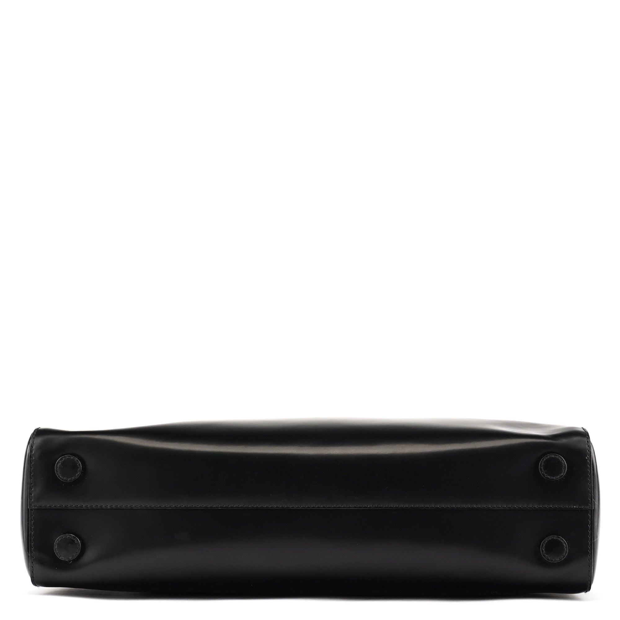 1998 Black Spazzolato Plastic Handle Tote Bag