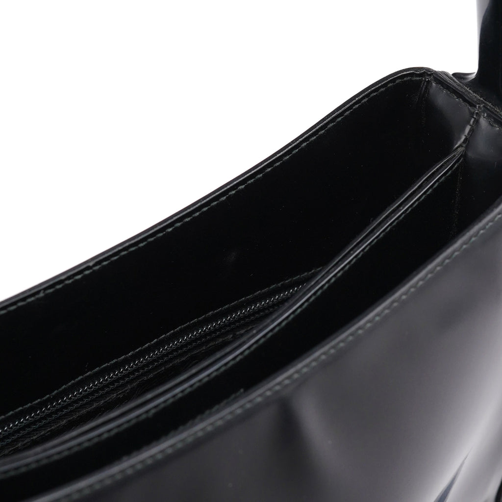 1998 Black Spazzolato Plastic Shoulder Bag