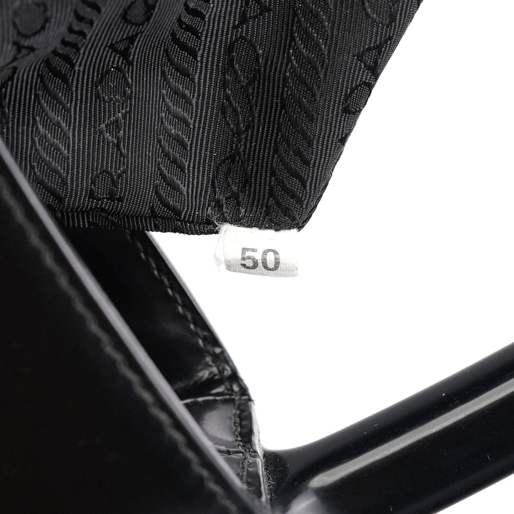 1998 Black Spazzolato Plastic Shoulder Bag