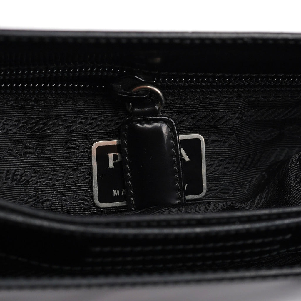 1998 Black Spazzolato Plastic Shoulder Bag