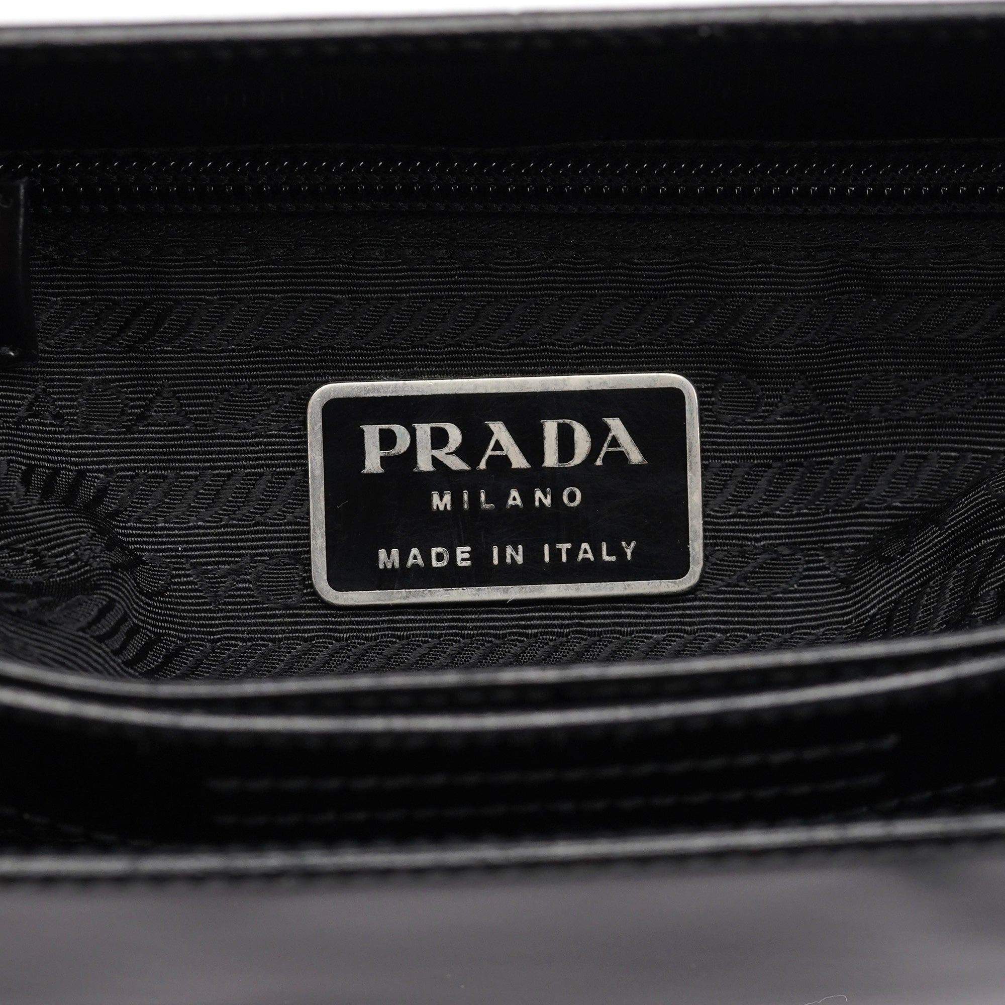 1998 Black Spazzolato Plastic Shoulder Bag