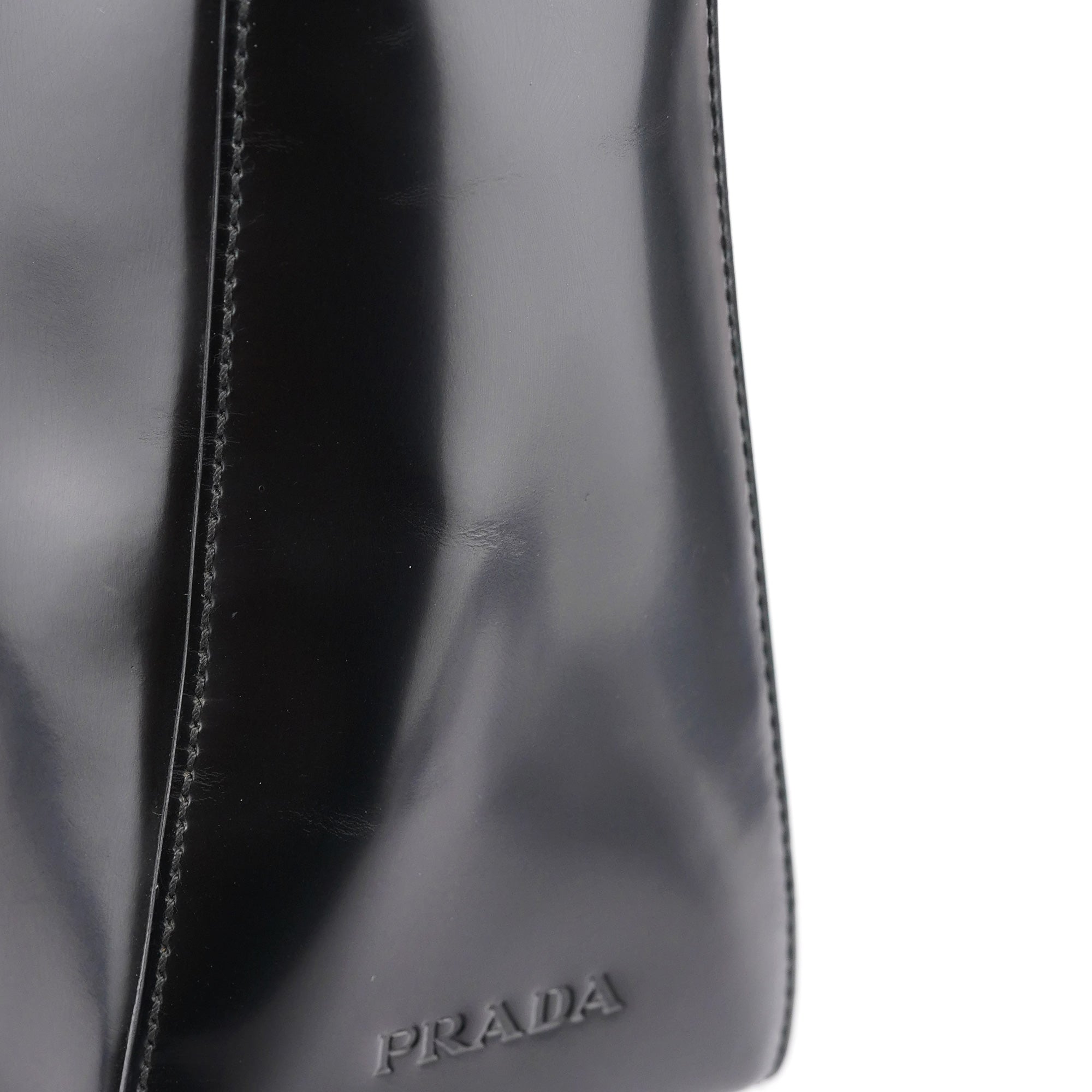 1998 Black Spazzolato Plastic Shoulder Bag