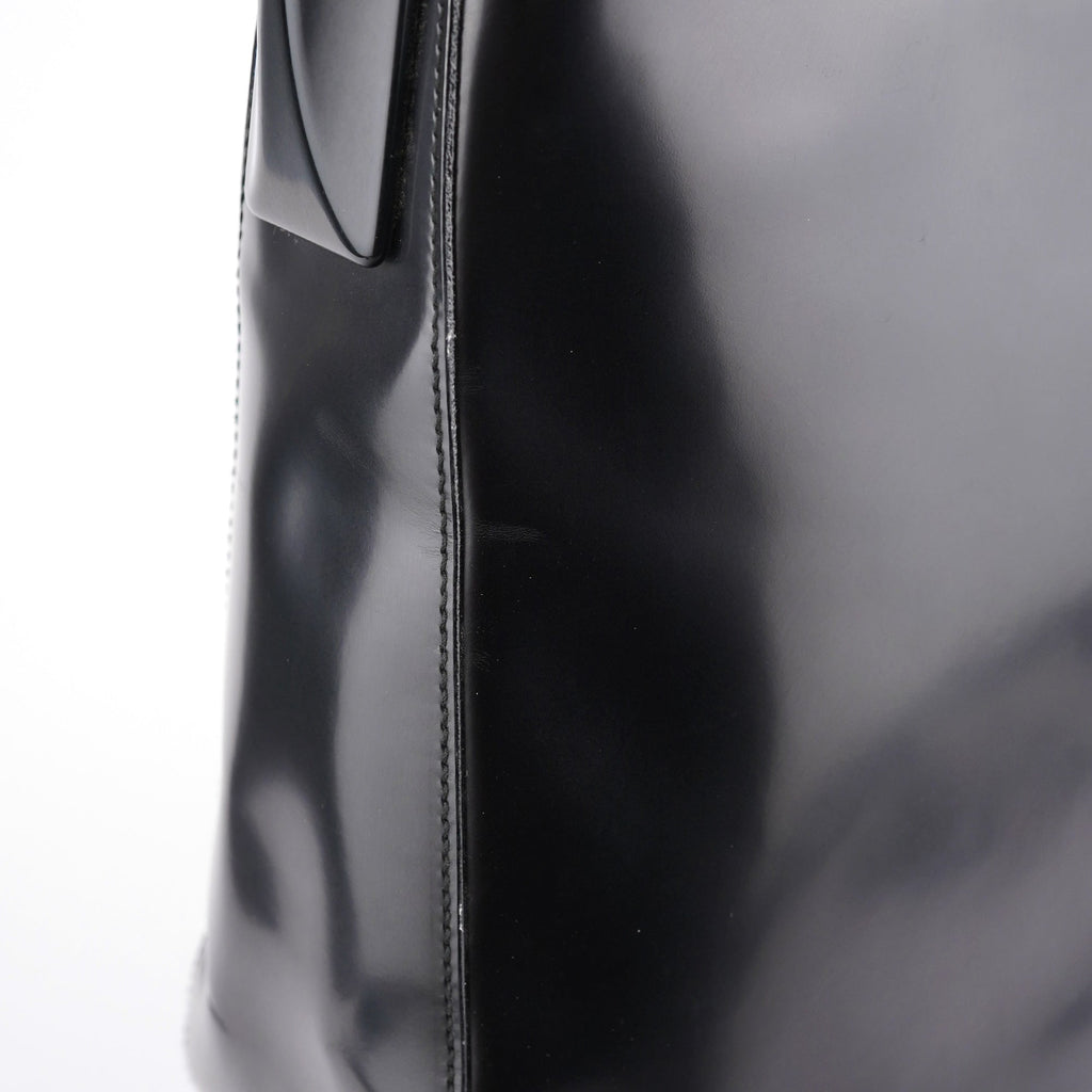 1998 Black Spazzolato Plastic Shoulder Bag