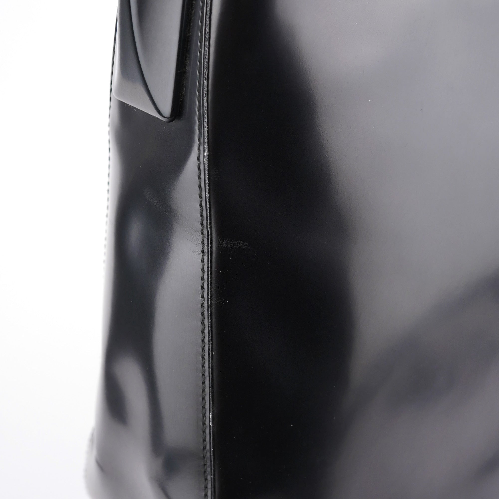 1998 Black Spazzolato Plastic Shoulder Bag