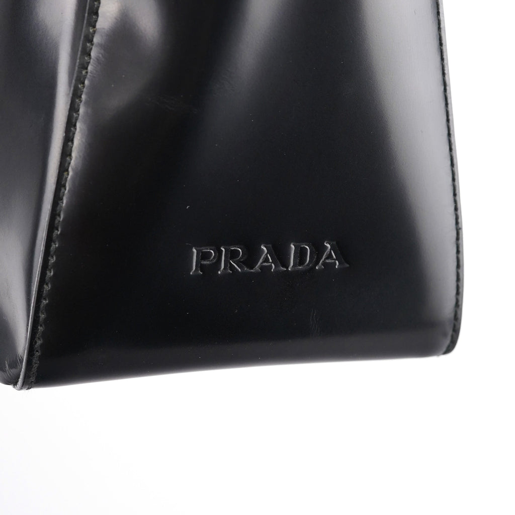 1998 Black Spazzolato Plastic Shoulder Bag