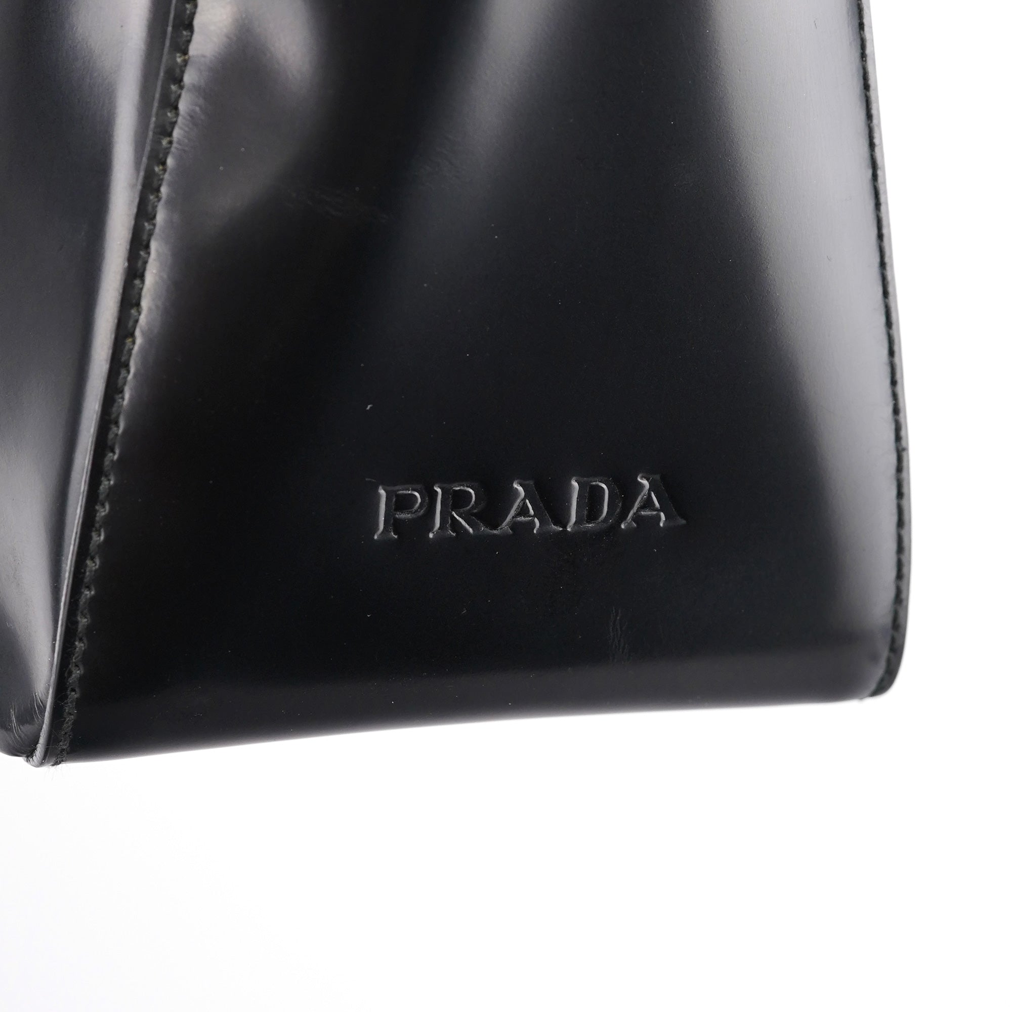 1998 Black Spazzolato Plastic Shoulder Bag