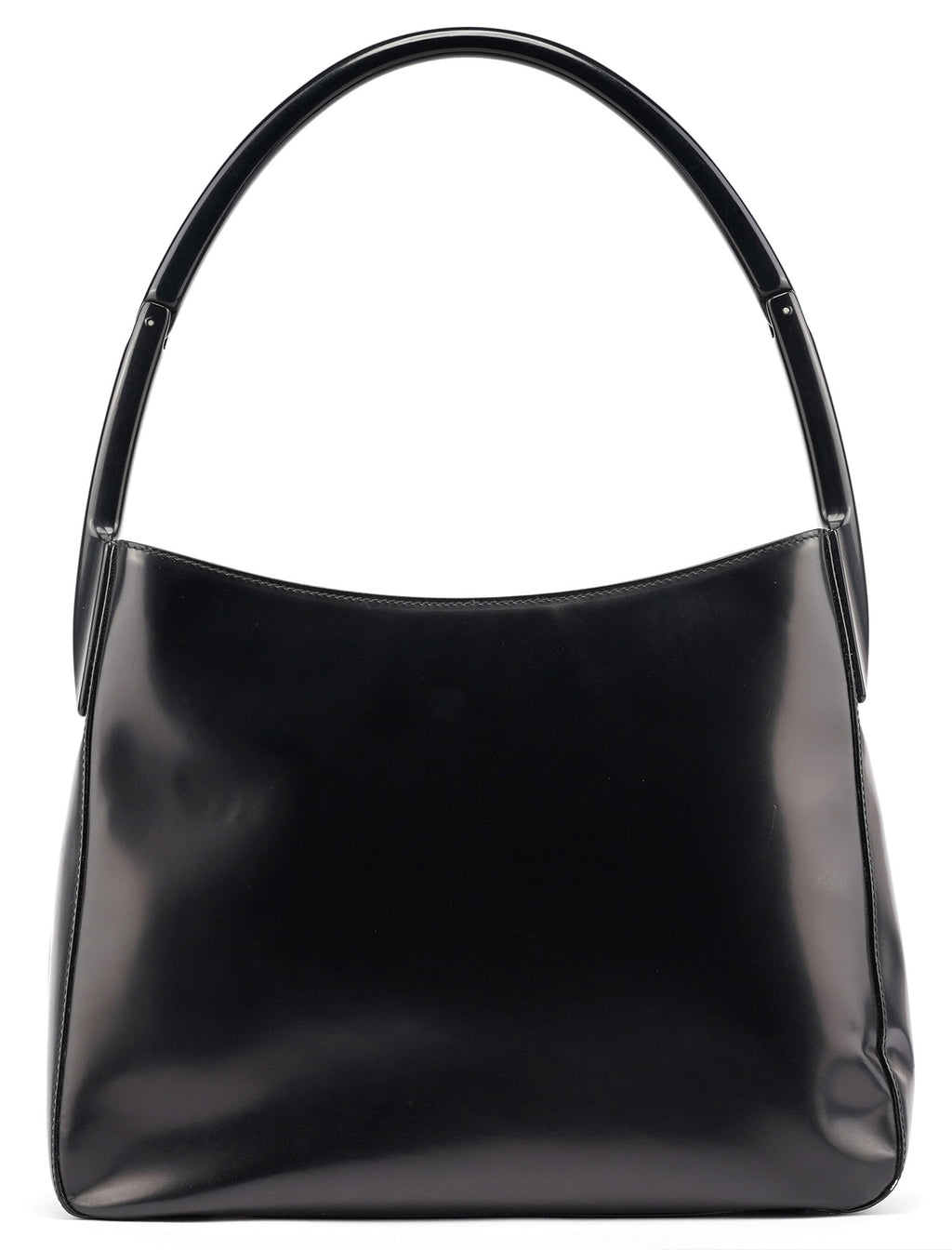 1998 Black Spazzolato Plastic Shoulder Bag