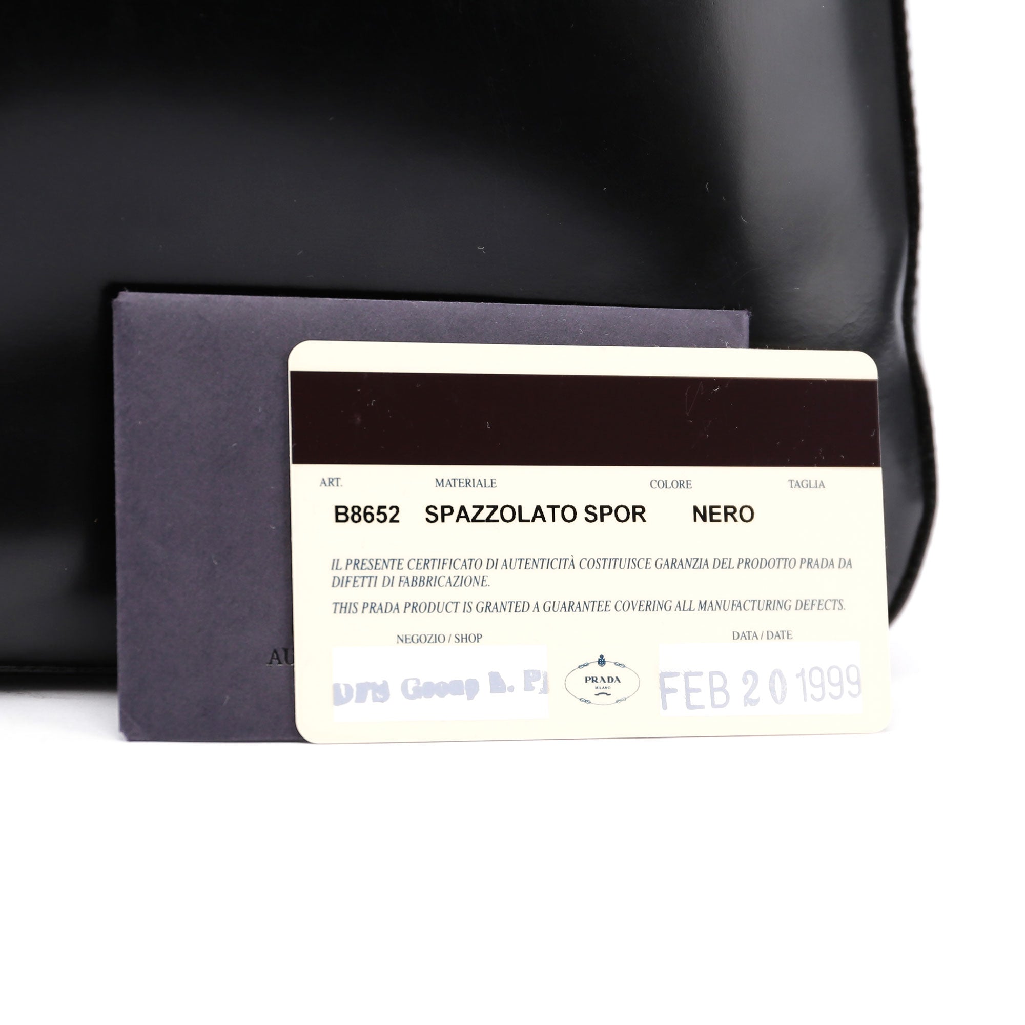 1998 Black Spazzolato Sport Shoulder Bag