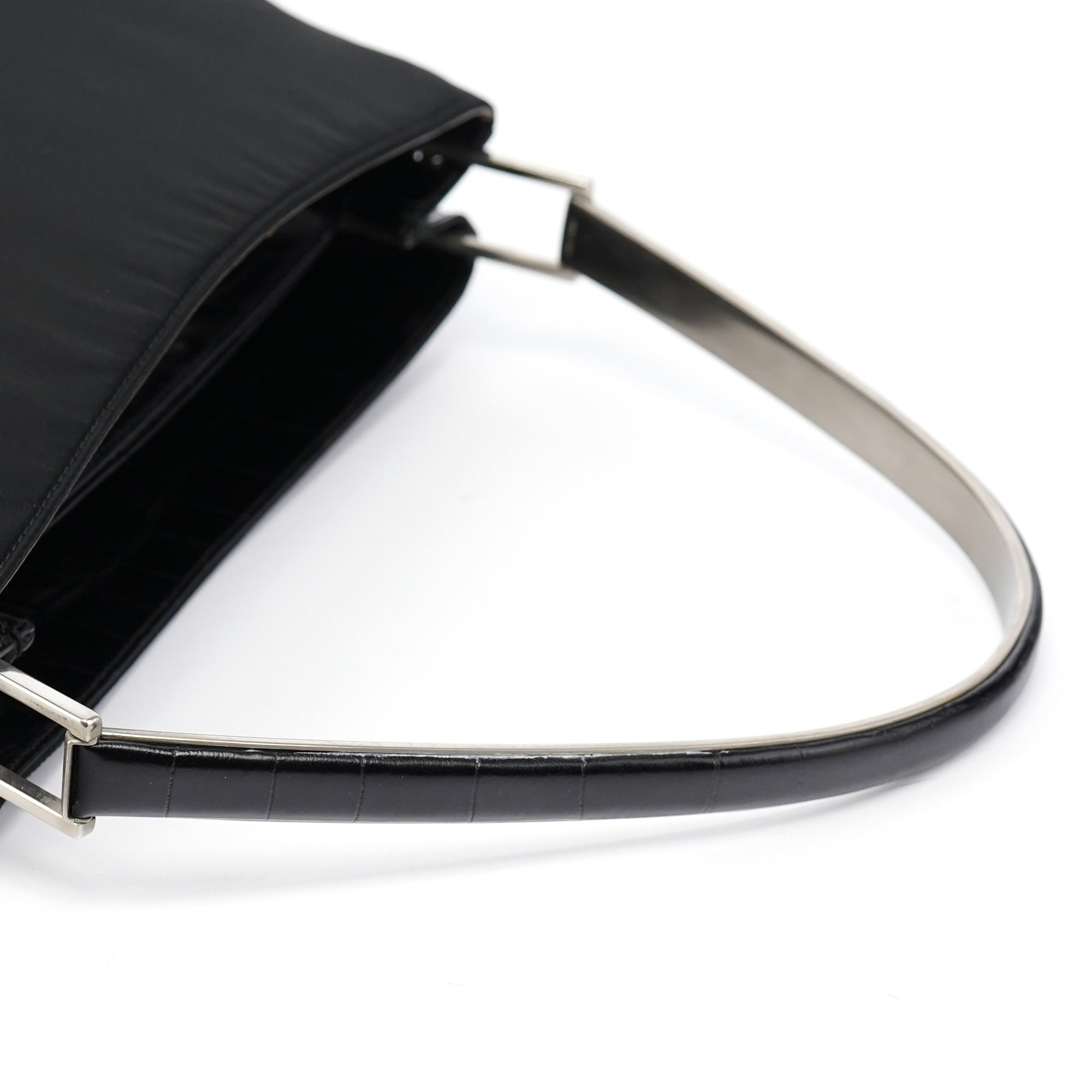 1998 Black Tessuto Cocco Metallo Shoulder Bag
