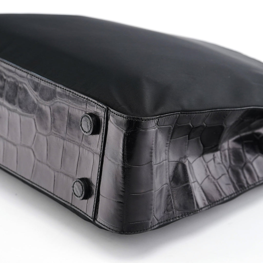 1998 Black Tessuto Cocco Metallo Shoulder Bag