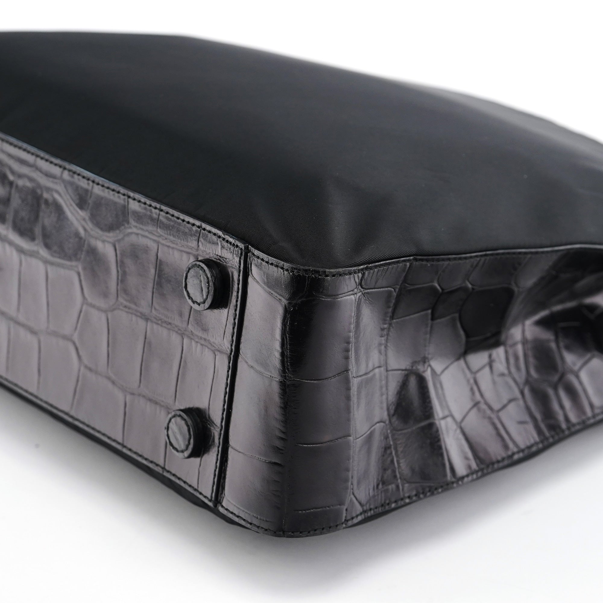 1998 Black Tessuto Cocco Metallo Shoulder Bag