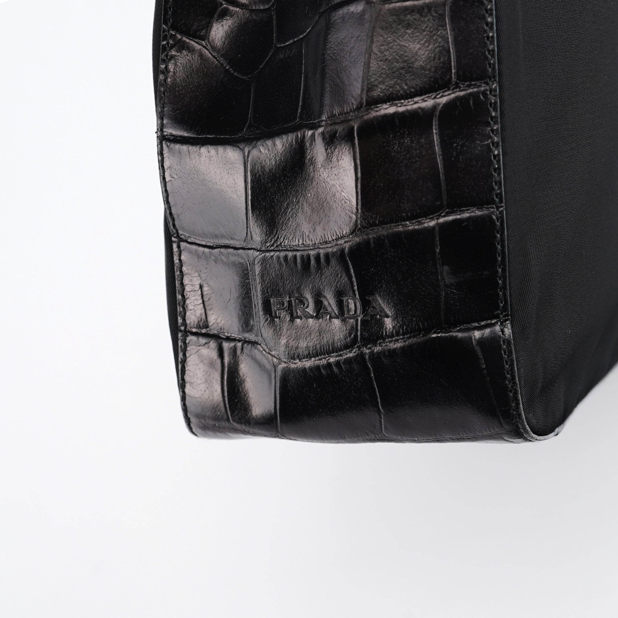 1998 Black Tessuto Cocco Metallo Shoulder Bag