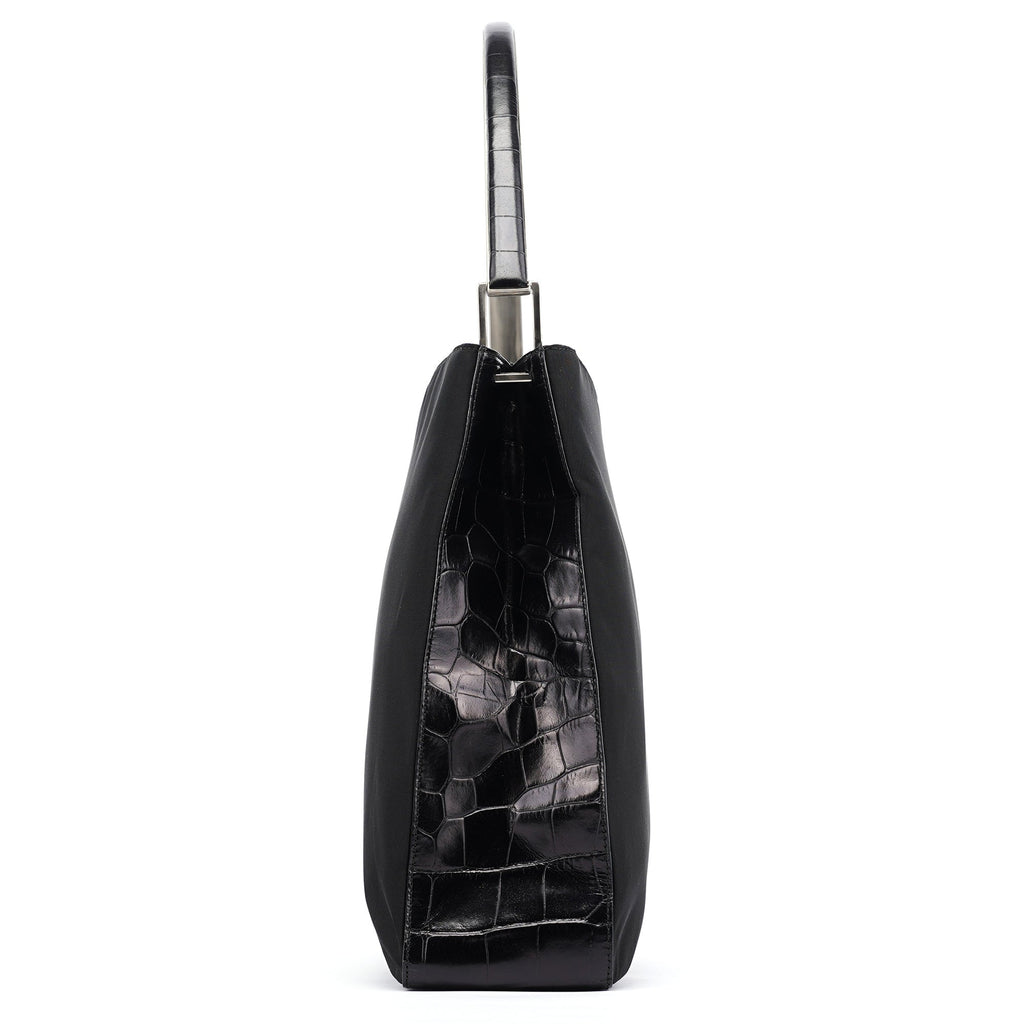 1998 Black Tessuto Cocco Metallo Shoulder Bag