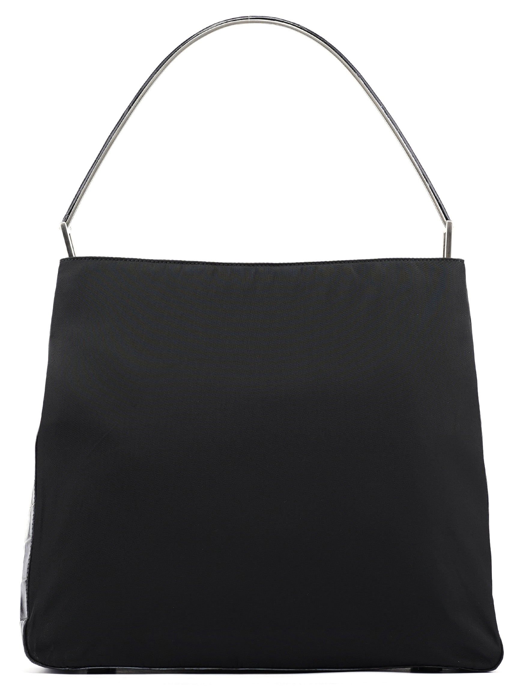 1998 Black Tessuto Cocco Metallo Shoulder Bag
