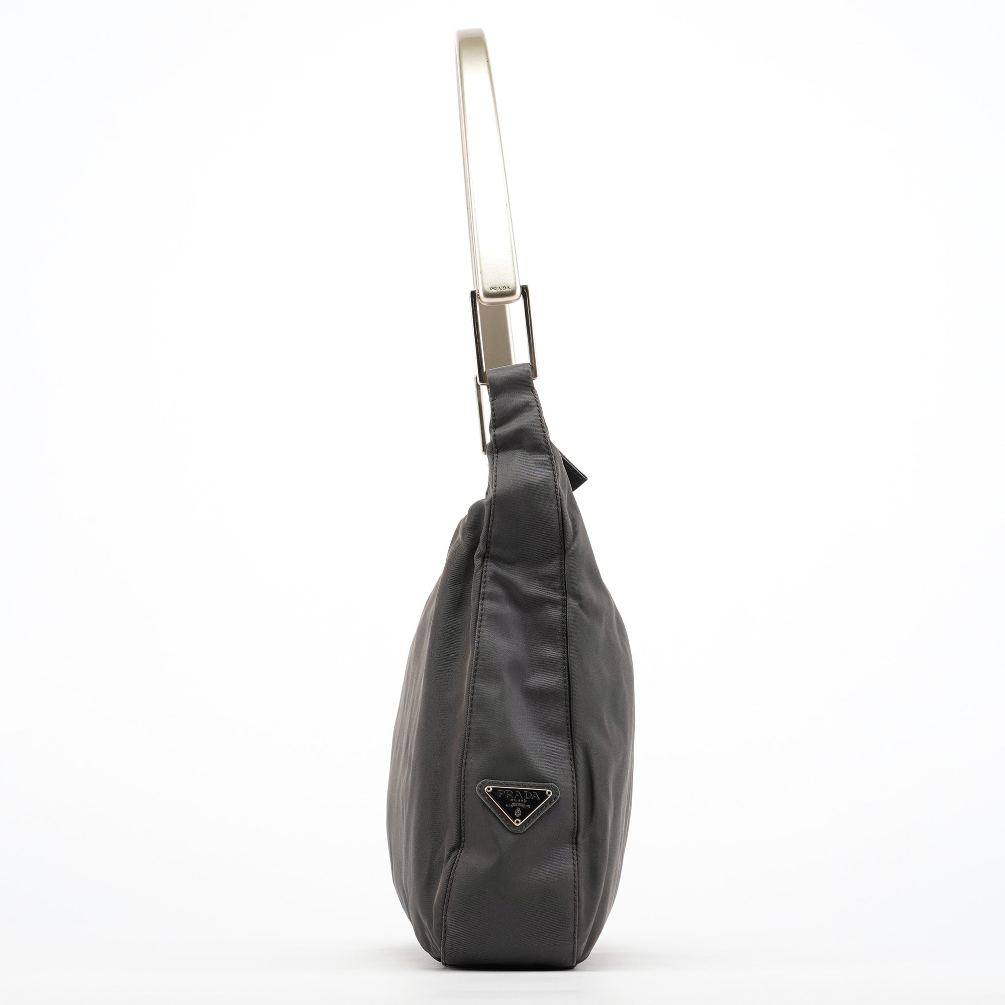 1998 Grey Tessuto Metallo Nylon Shoulder Bag
