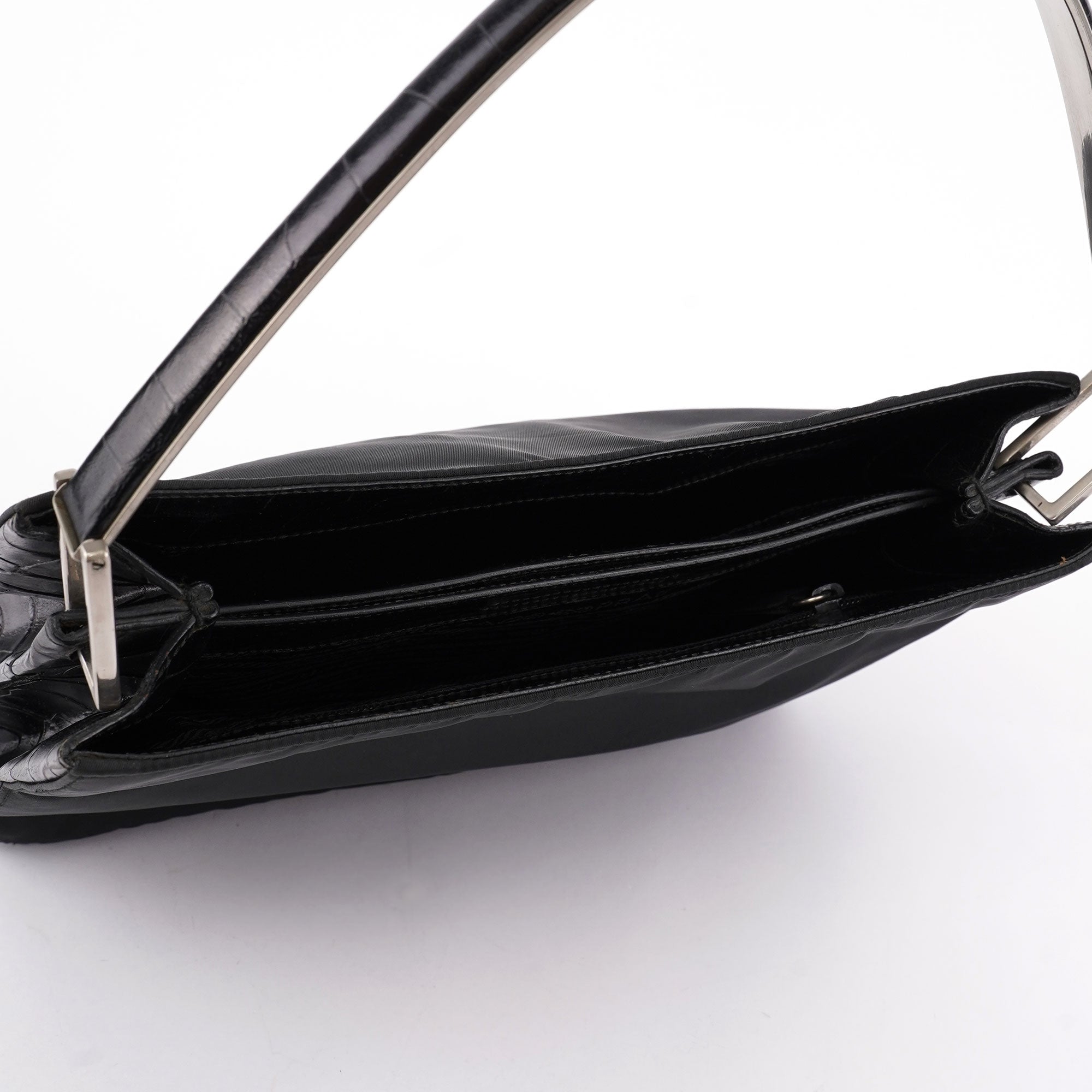 1998 Black Tessuto Metallo Shoulder Bag