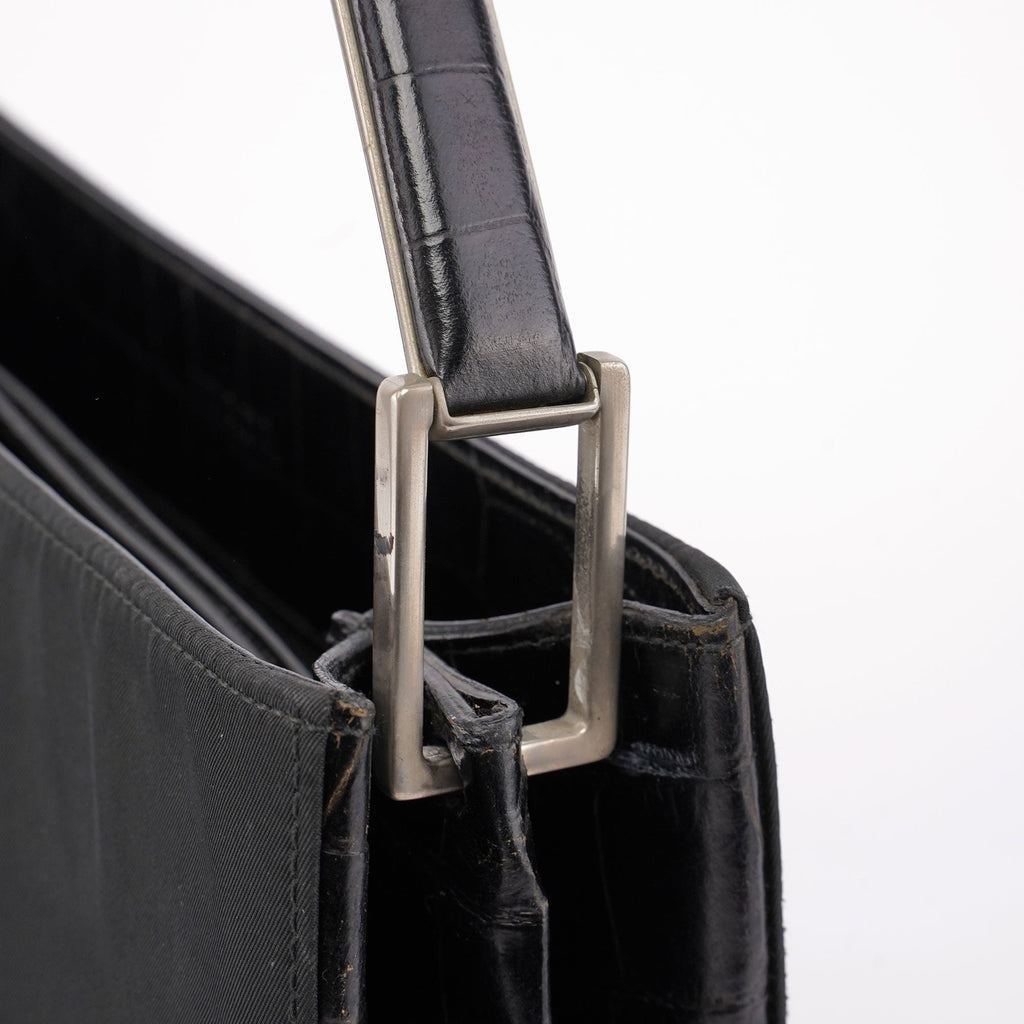 1998 Black Tessuto Metallo Shoulder Bag