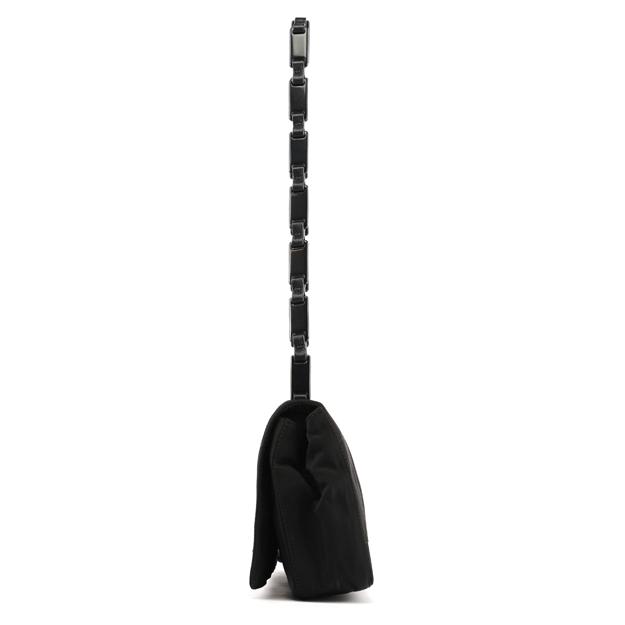 1998 Black Tessuto Plastic Chain Shoulder Bag