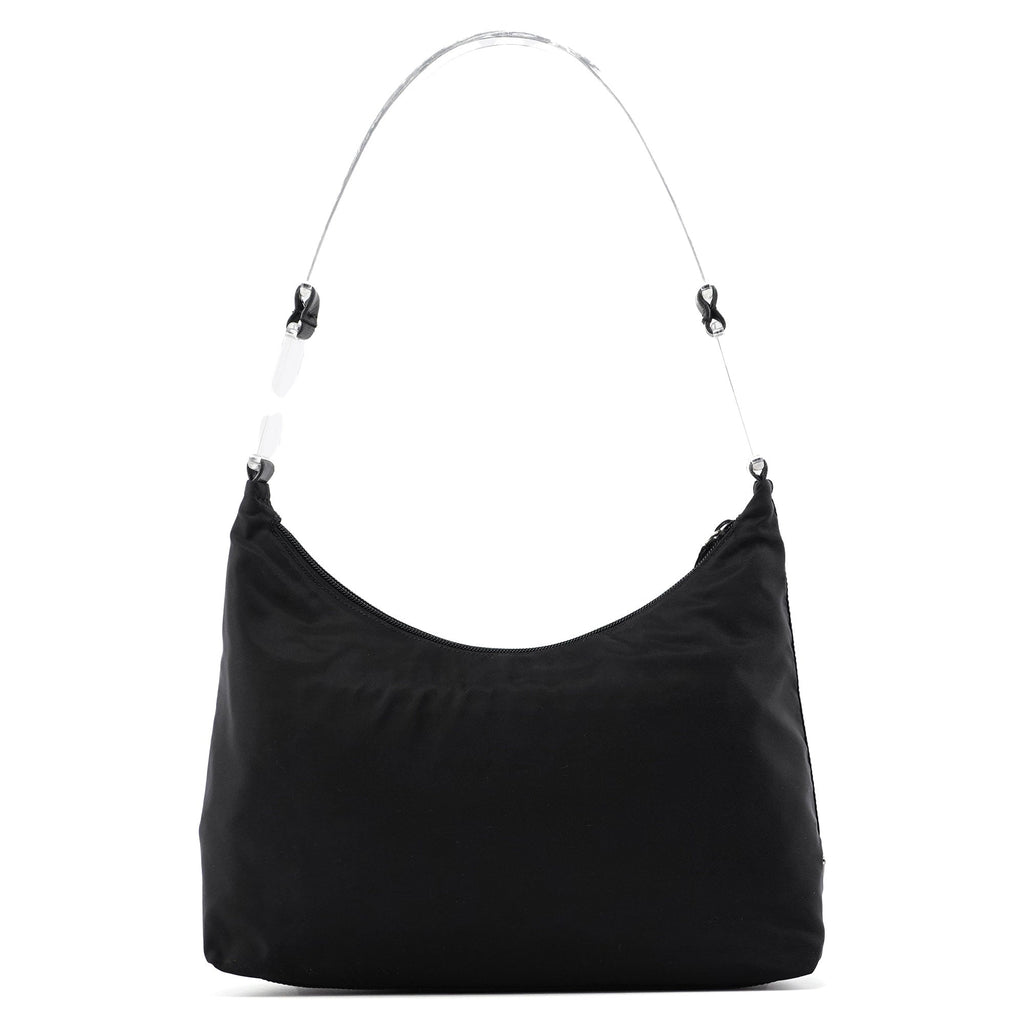 1998 Black Tessuto Plastic Hobo Shoulder Bag