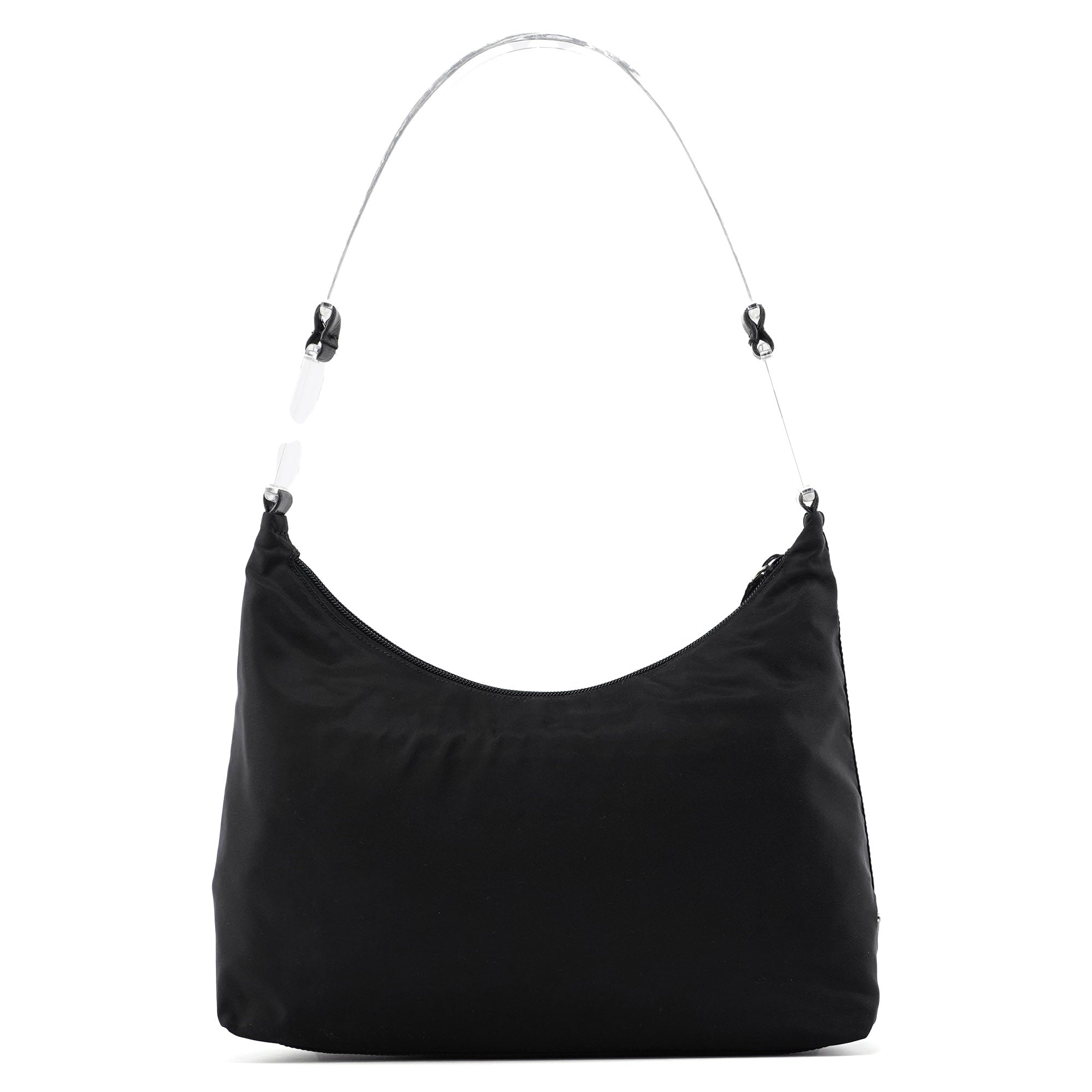 1998 Black Tessuto Plastic Hobo Shoulder Bag