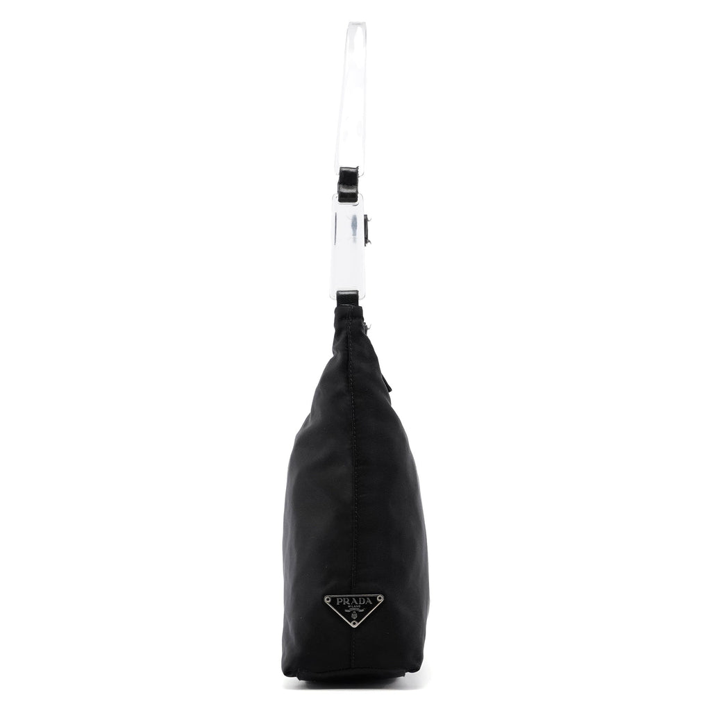 1998 Black Tessuto Plastic Hobo Shoulder Bag