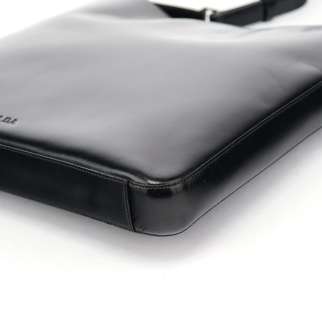 1998 Black Vitello Shoulder Bag
