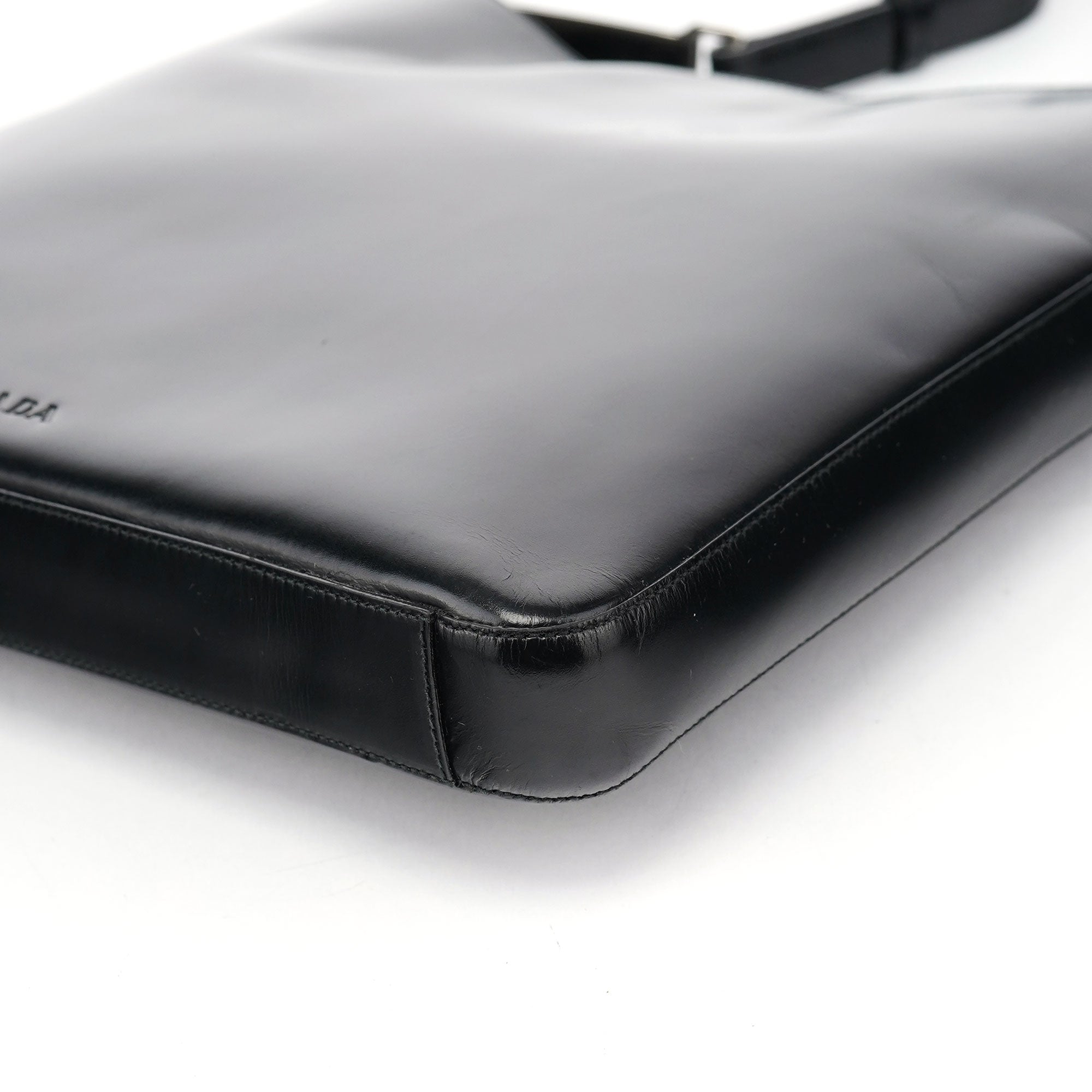 1998 Black Vitello Shoulder Bag