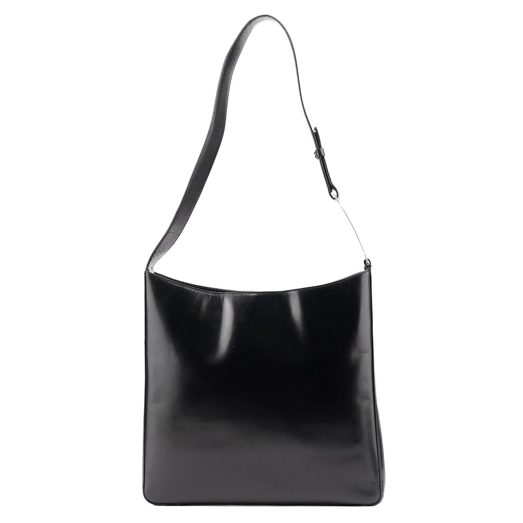 1998 Black Vitello Shoulder Bag