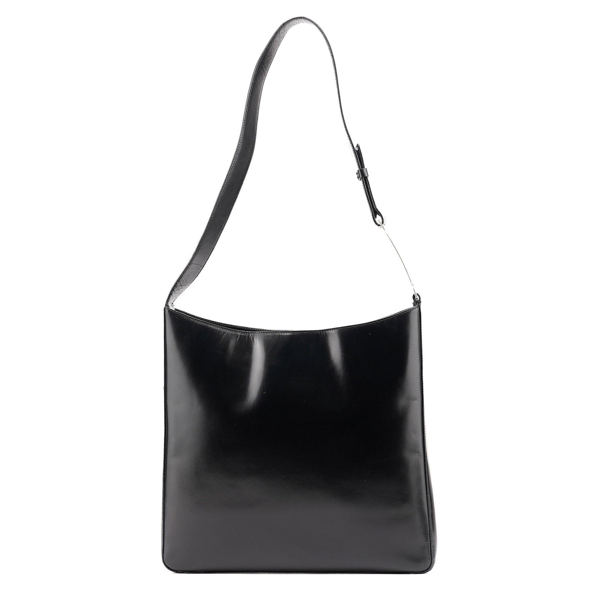 1998 Black Vitello Shoulder Bag