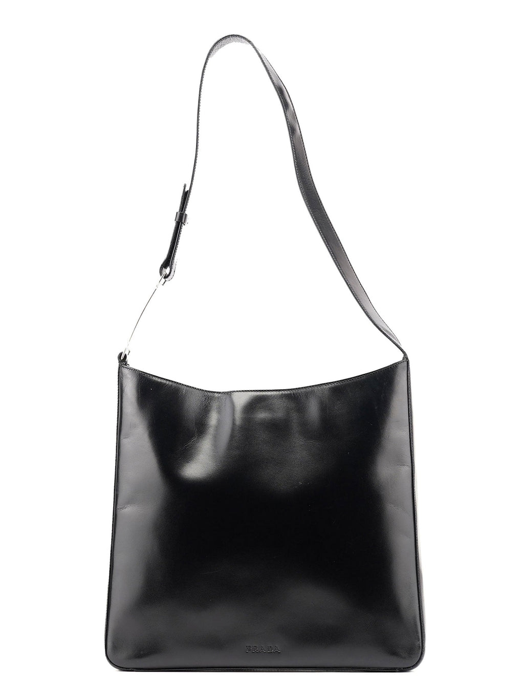 1998 Black Vitello Shoulder Bag