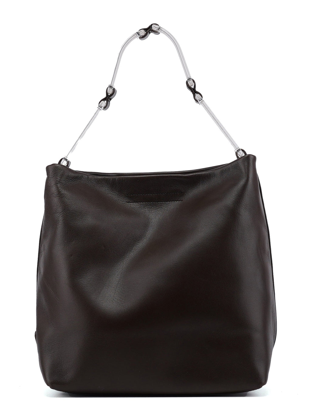 1998 Brown Calfskin Plastic Hobo Bag