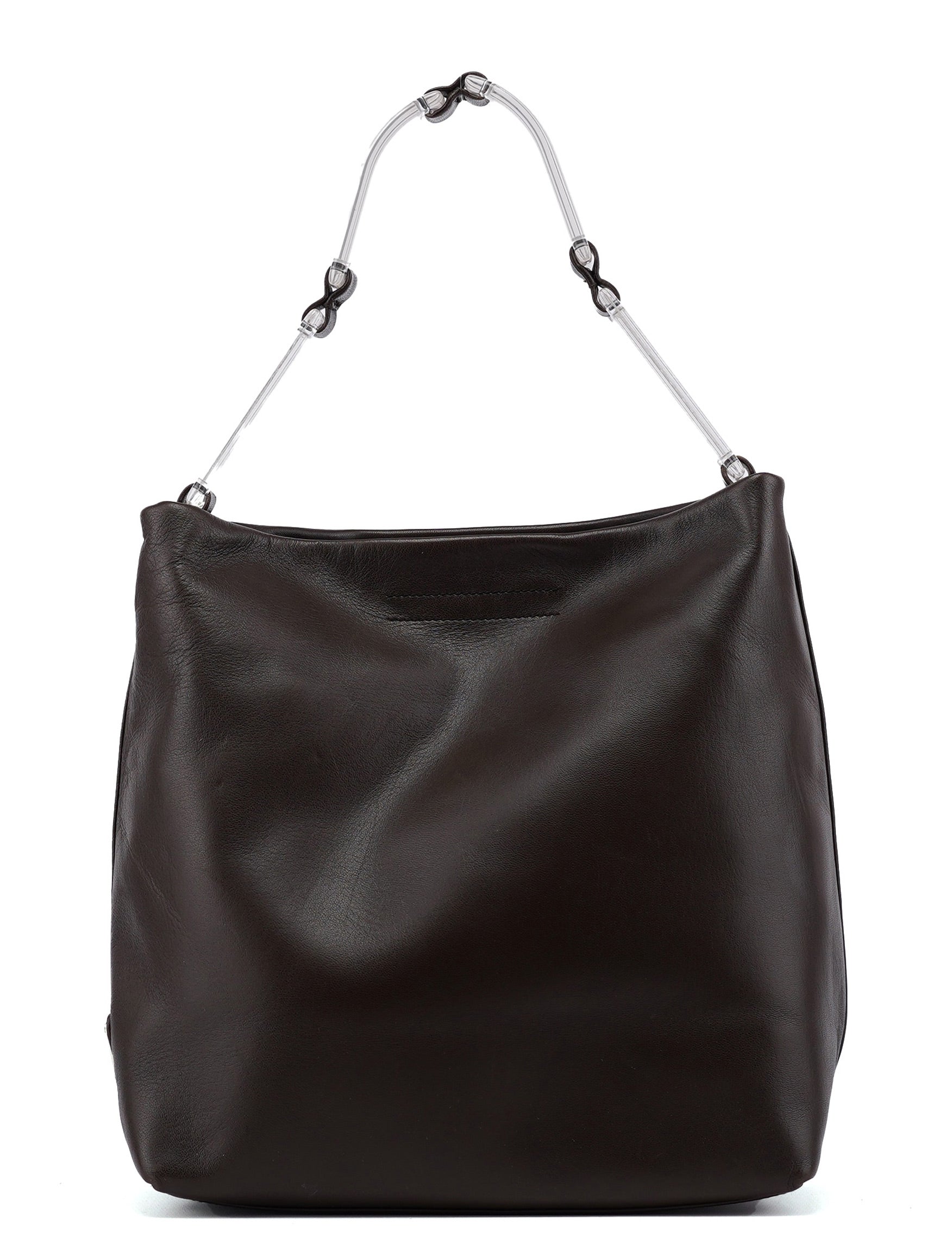 1998 Brown Calfskin Plastic Hobo Bag