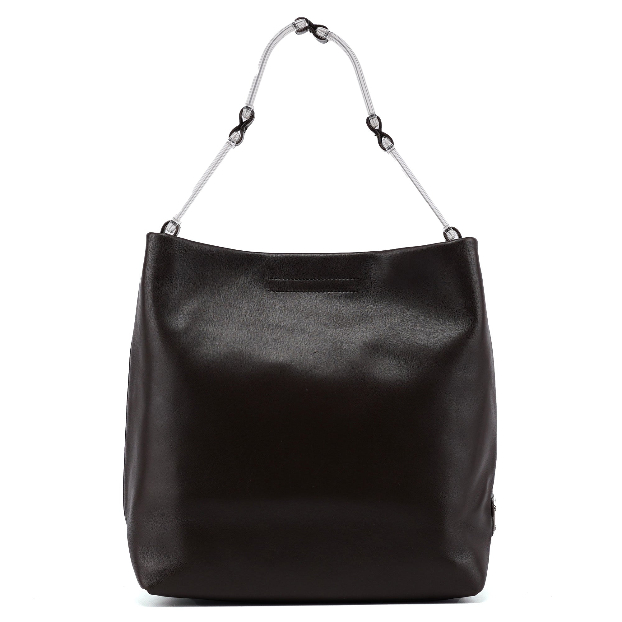 1998 Brown Calfskin Plastic Hobo Bag