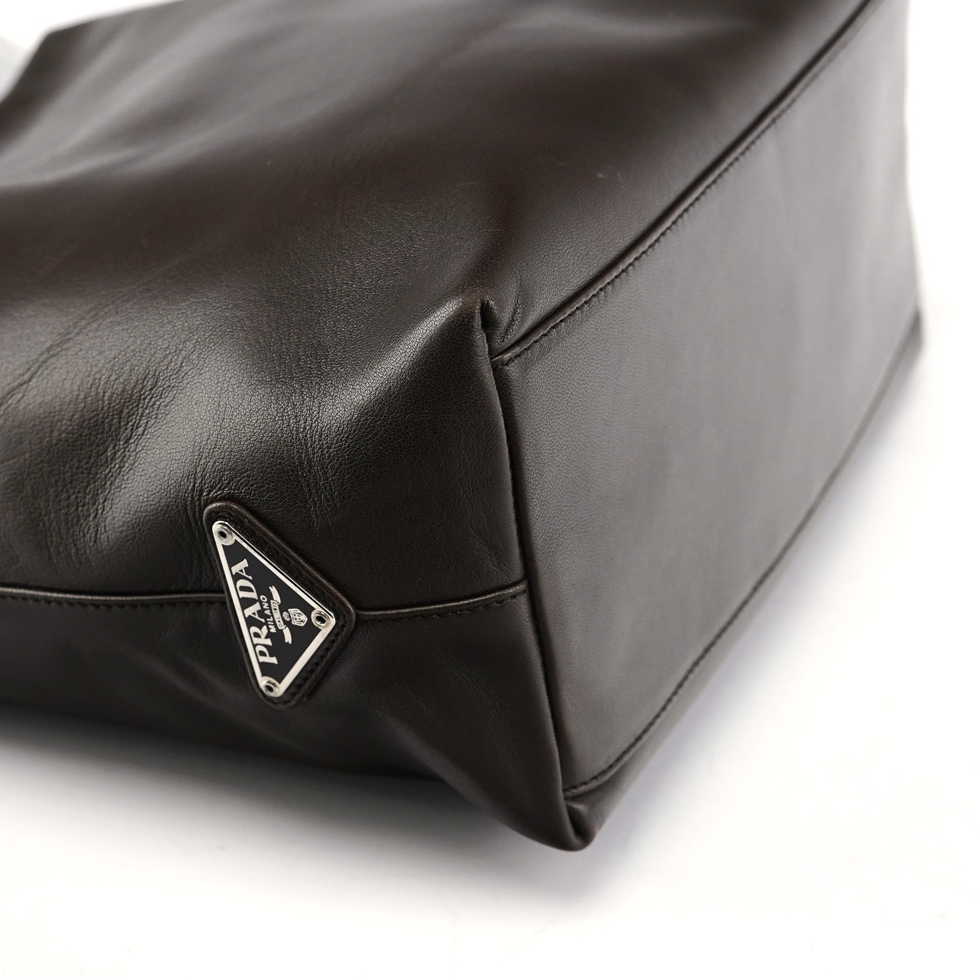 1998 Brown Calfskin Plastic Hobo Bag