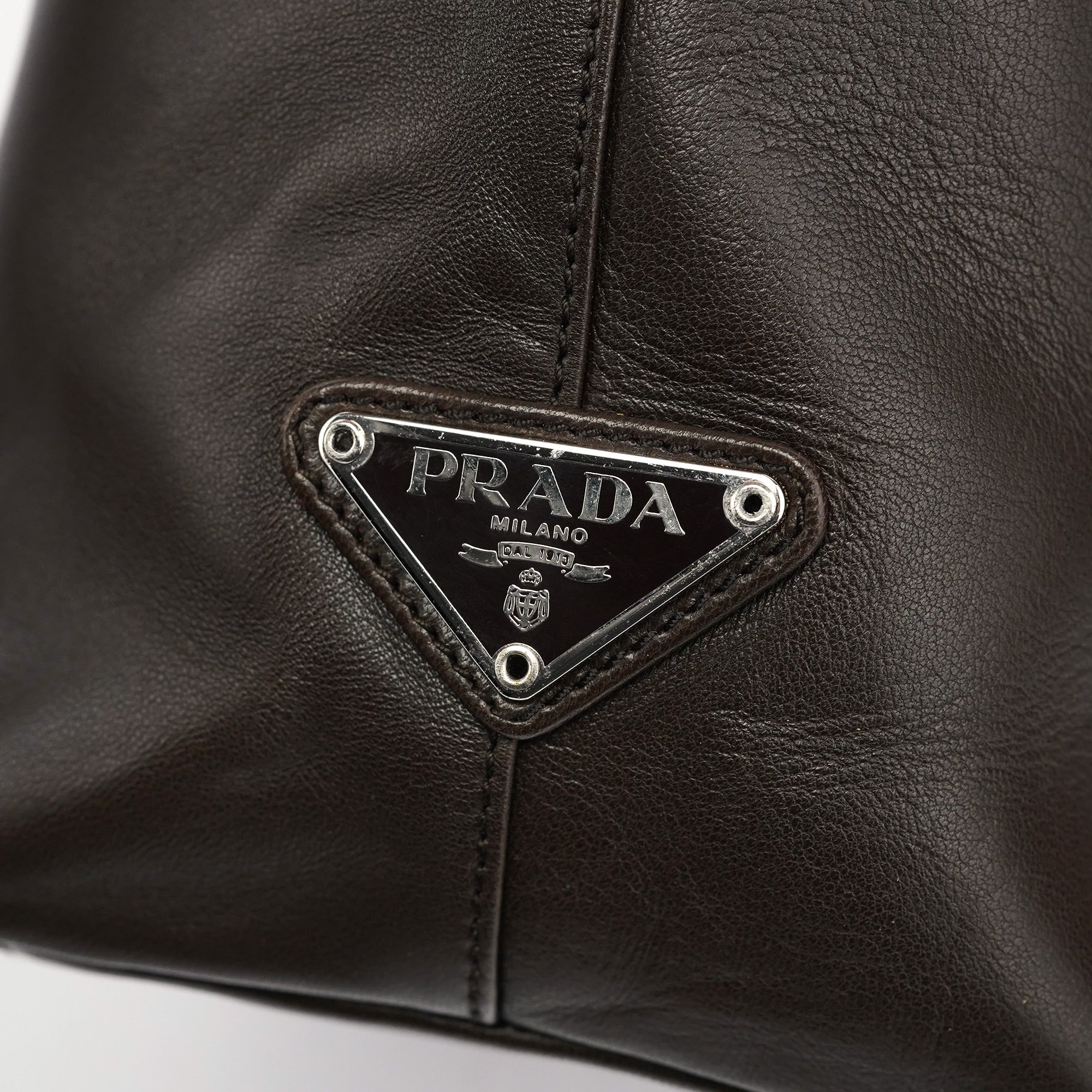 1998 Brown Calfskin Plastic Hobo Bag