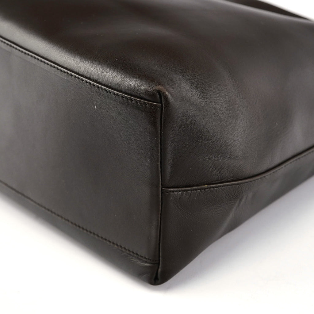 1998 Brown Calfskin Plastic Hobo Bag