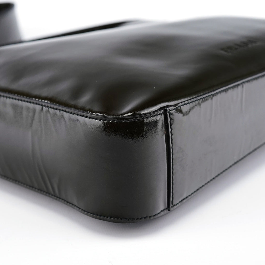 1998 Dark Green Patent Leather Asim Shoulder Bag