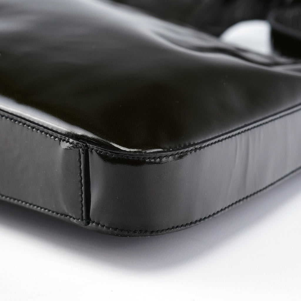 1998 Dark Green Patent Leather Asim Shoulder Bag
