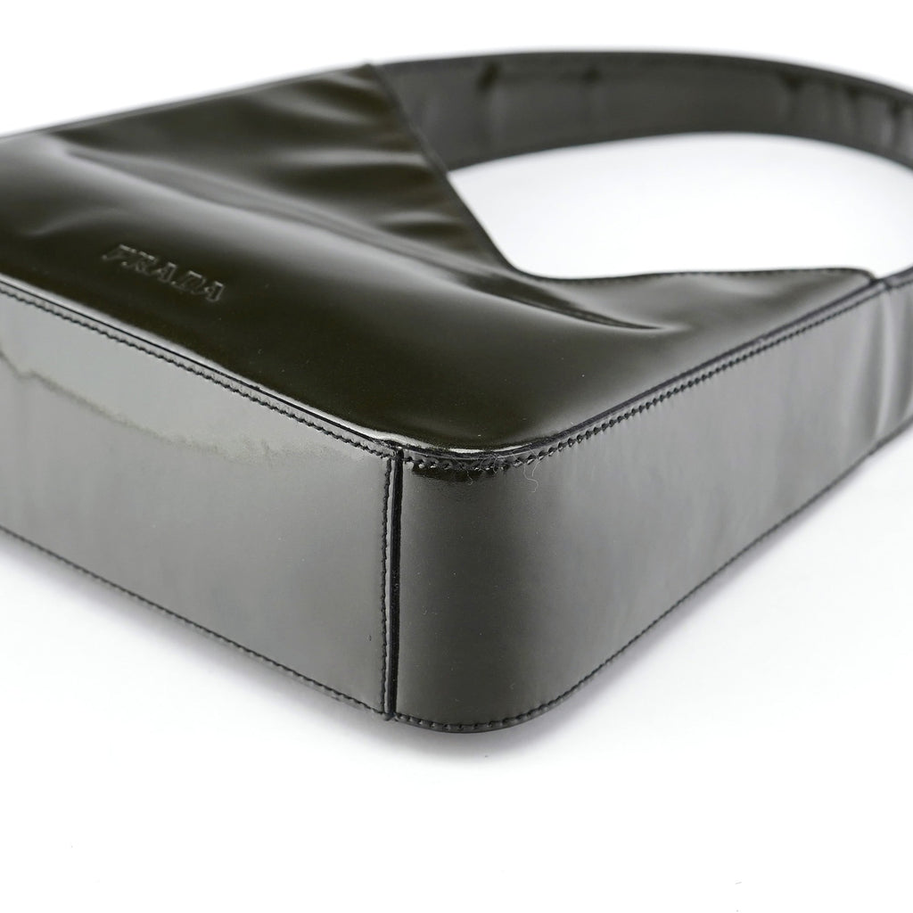 1998 Green Patent Leather Asim Shoulder Bag