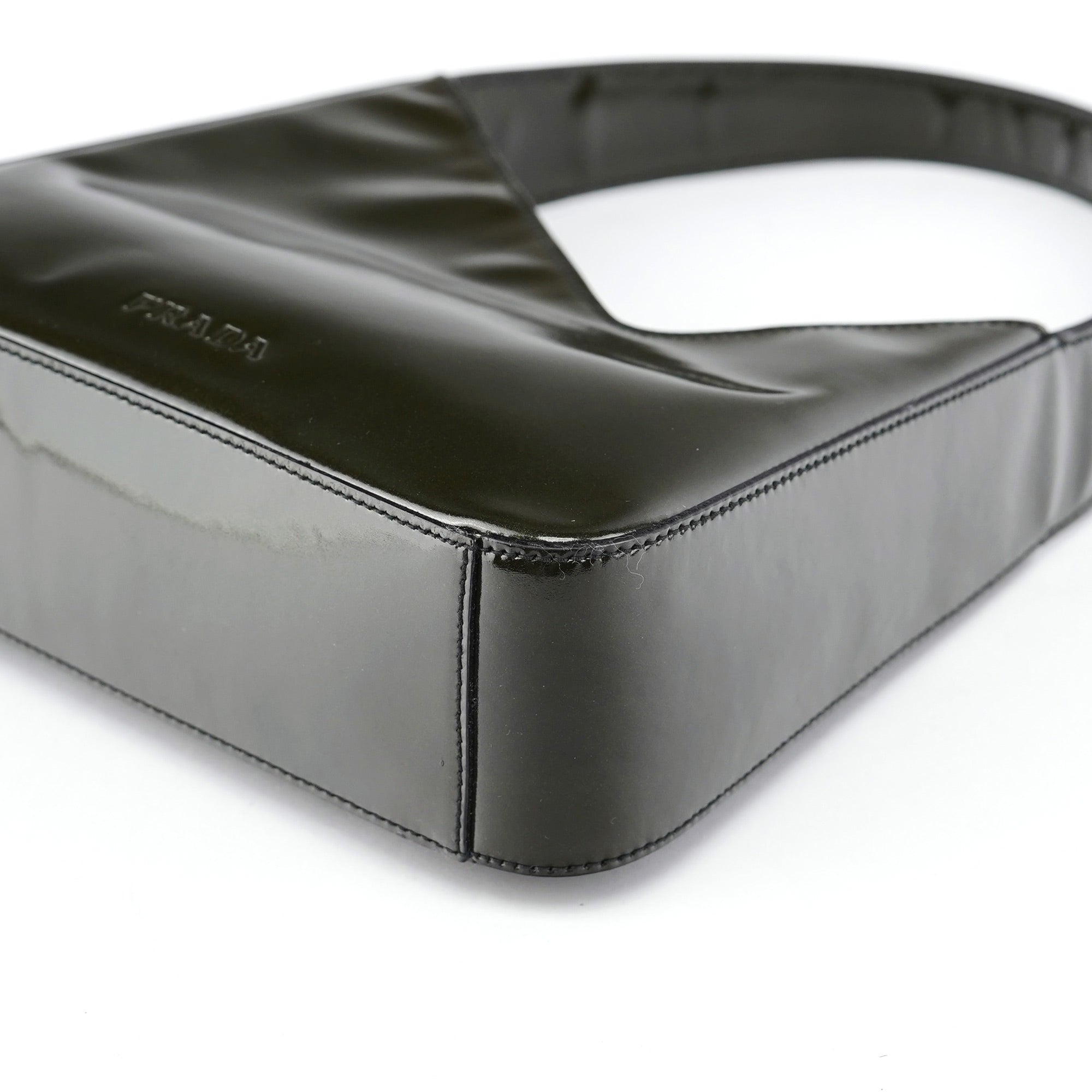 1998 Green Patent Leather Asim Shoulder Bag