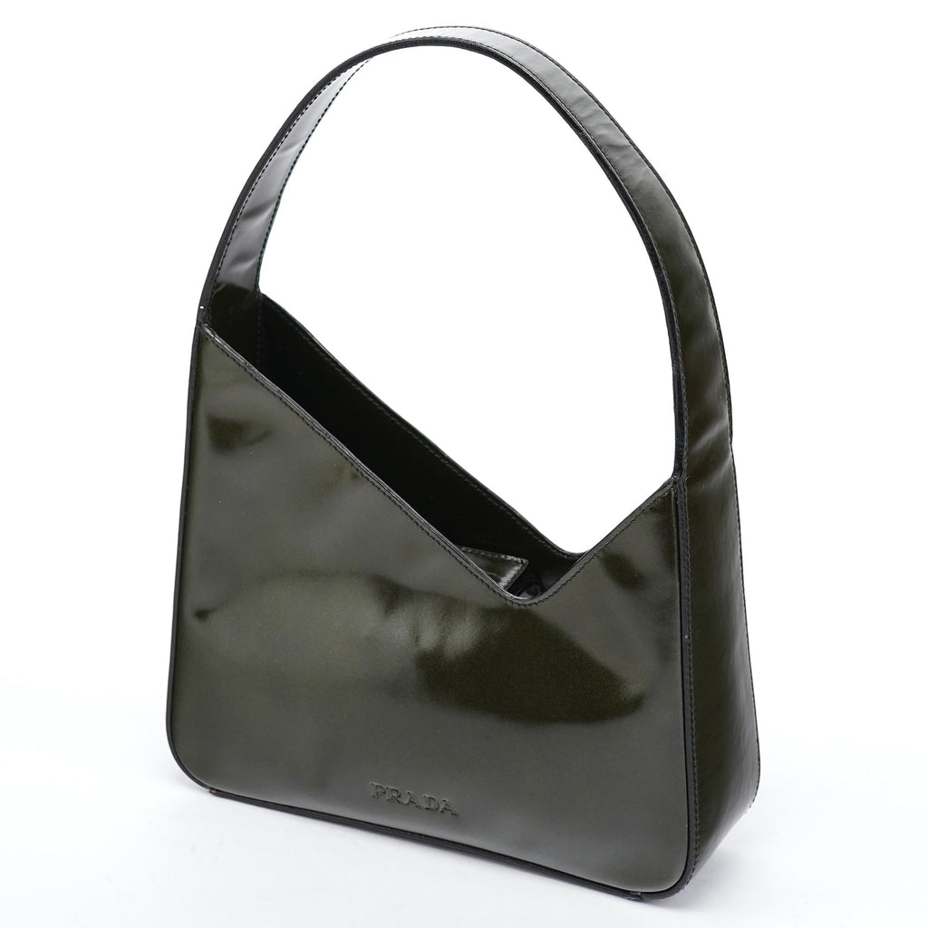 1998 Green Patent Leather Asim Shoulder Bag