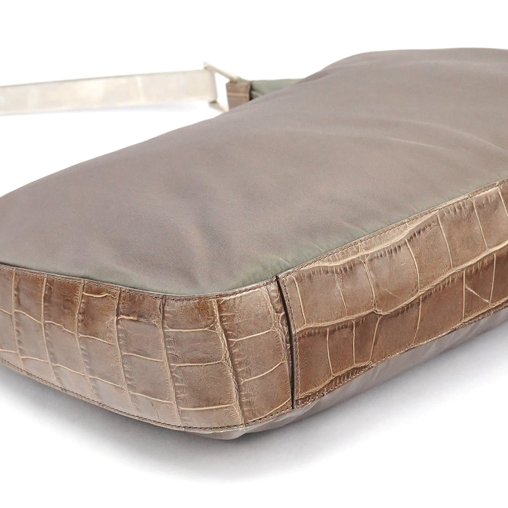 1998 Green Tessuto Cocco Metal Shoulder Bag