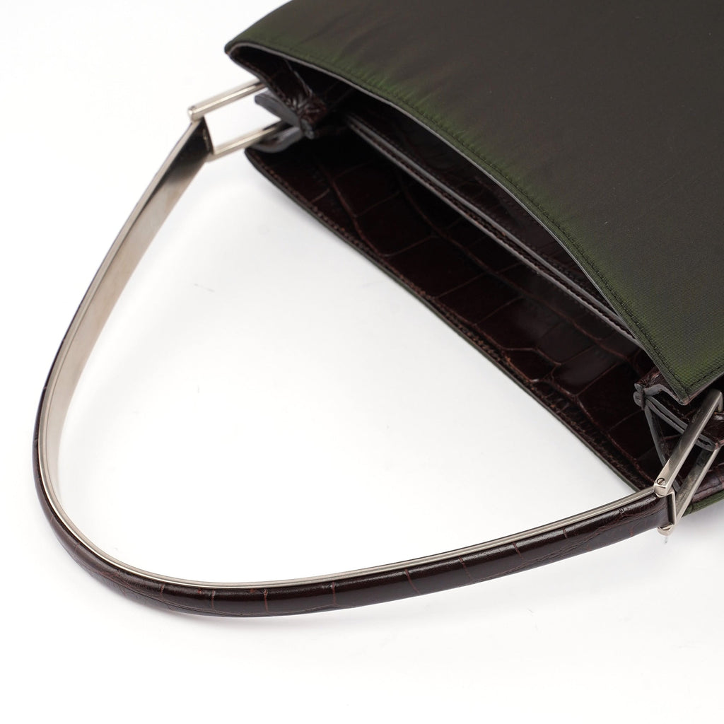 1998 Green Tessuto Metallo Shoulder Bag