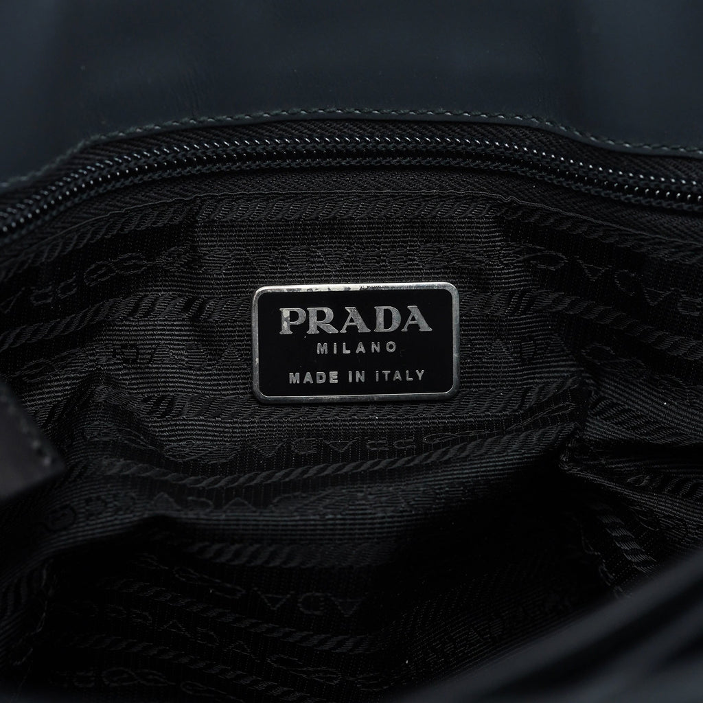 1998 Grey Vitello Metallo Shoulder Bag