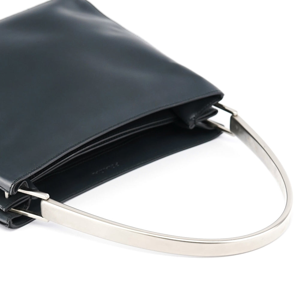 1998 Grey Vitello Metallo Shoulder Bag